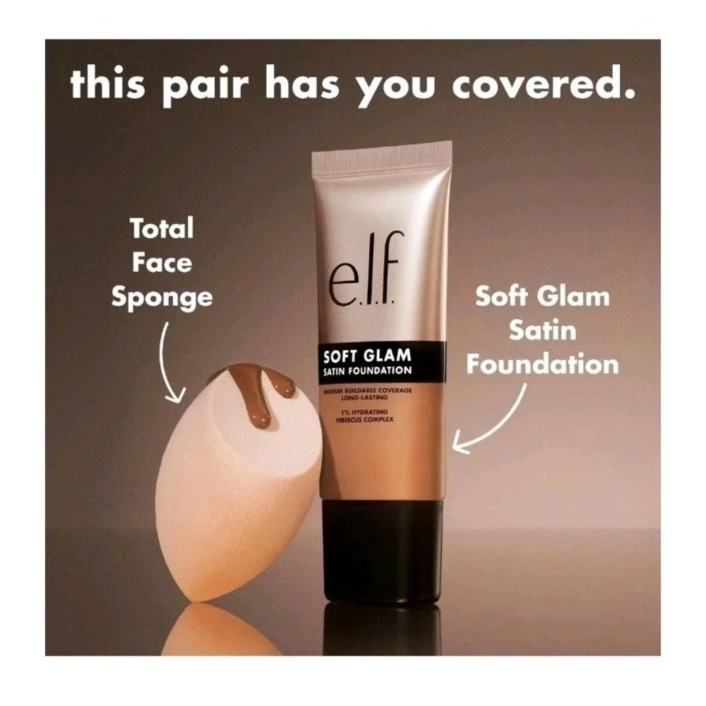 2 Pack - E.L.F. Soft Glam Foundation Medium Coverage‎ Long-Lasting, 44 Tan Cool